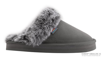 Rainbow Sandals Women's Sunset Snugs Premier Leather Grey Slipper 4