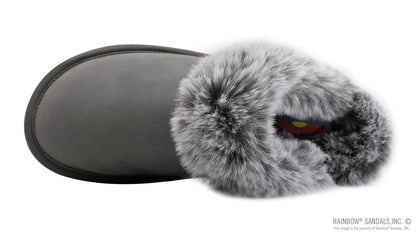 Rainbow Sandals Women's Sunset Snugs Premier Leather Grey Slipper 3
