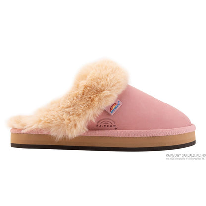 Rainbow Sandals Women's Sunset Snugs Premier Leather Pink Cream Slipper 4
