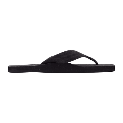Rainbow Women's Hemp Single Layer Wide Strap 301 AHTS Black Sandals Flip Flops 2
