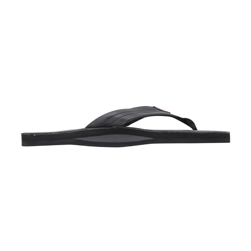 Rainbow Women's Sandal Wide Strape Single Layer 301ALTS Black Leather 3