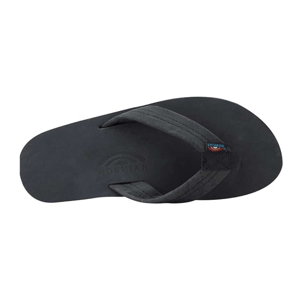 Rainbow Women's Sandal Wide Strape Single Layer 301ALTS Black Leather 2