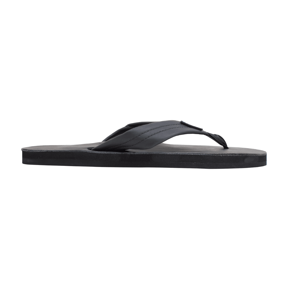 Rainbow Women's Sandal Wide Strape Single Layer 301ALTS Black Leather 4