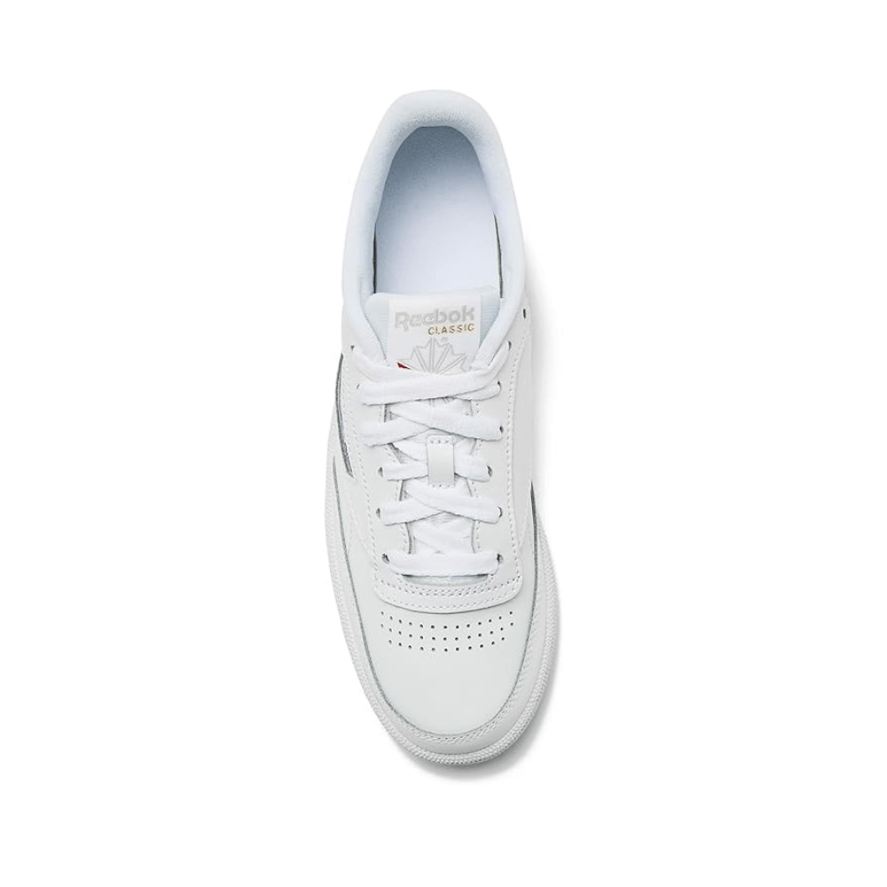 Reebok Men's Club C 85 Tennis Shoes, Casual Fashion White/Sheer Grey 4