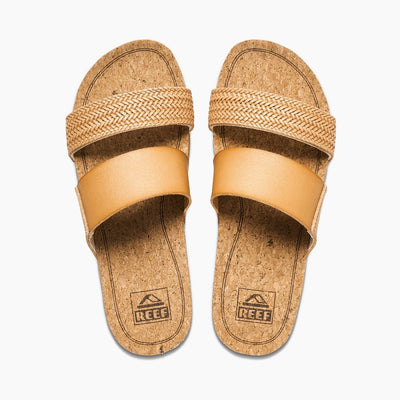 REEF Cushion Vista Hi Women's Platform Sandals – Natural Braid Leather 6