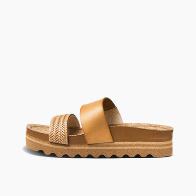 REEF Cushion Vista Hi Women's Platform Sandals – Natural Braid Leather 3