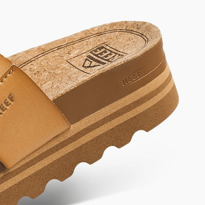 REEF Cushion Vista Hi Women's Platform Sandals – Natural Braid Leather 5