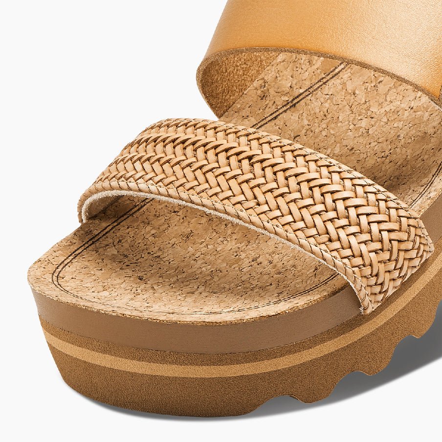 REEF Cushion Vista Hi Women's Platform Sandals – Natural Braid Leather 4