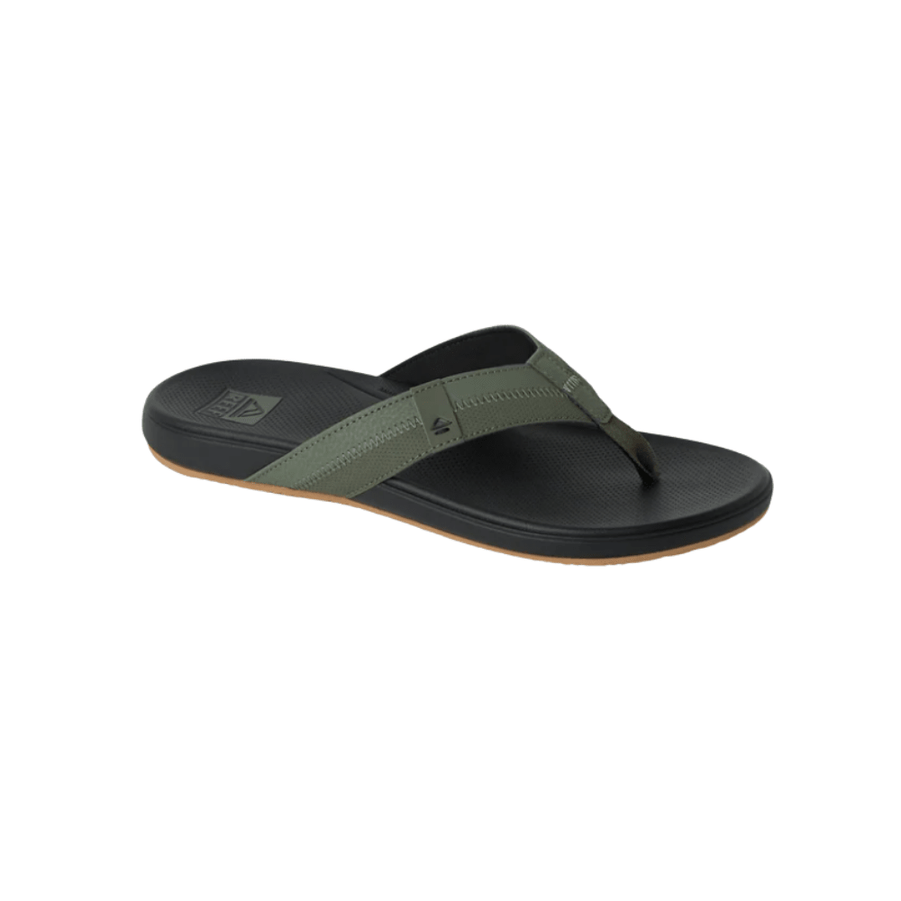 REEF Men’s Cushion Phantom 2.0 Water-Friendly Flip-Flops – Olive / Gum 2