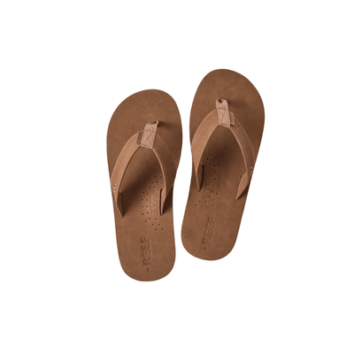 REEF Men’s Draftsmen Full Grain Leather Flip-Flops – Classic Brown 4