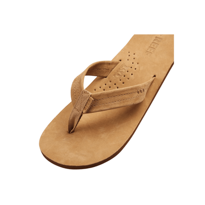 REEF Men’s Draftsmen Full Grain Leather Flip-Flops – Classic Tan 5