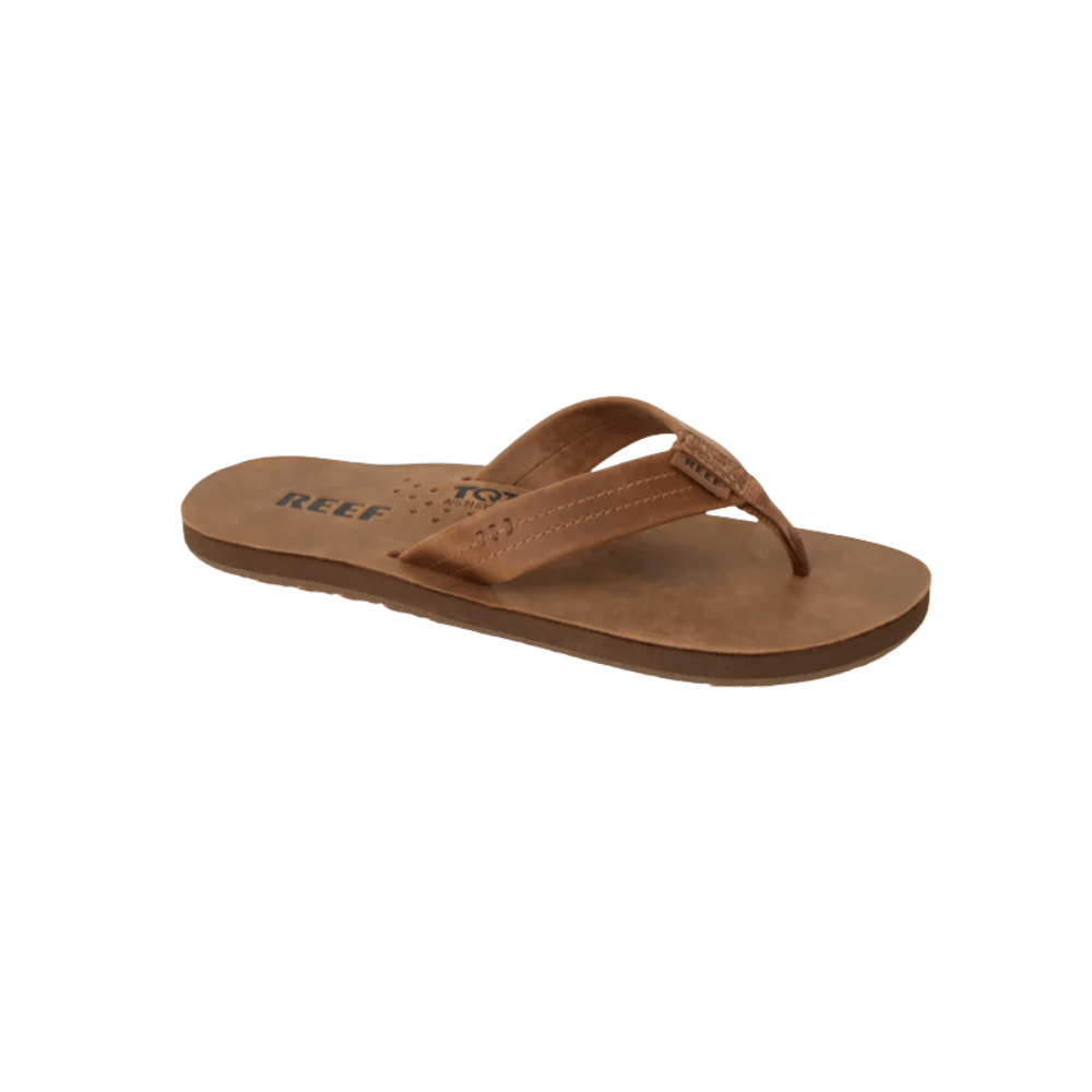 REEF Men’s Draftsmen Leather Flip-Flops – Bronze Brown 2