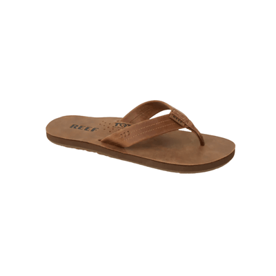 REEF Men’s Draftsmen Leather Flip-Flops – Bronze Brown 2