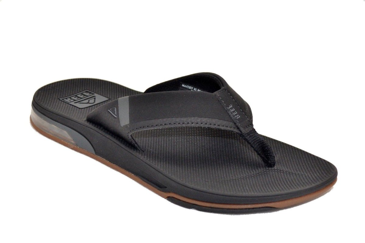 Reef Men's Fanning Bottle Opener Black Low Flip Flop Sandal - Men's SandalReef