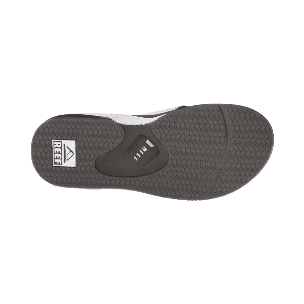 Reef Men's Fanning Bottle Opener Flip Flop Thong Sandal - Grey / White 4