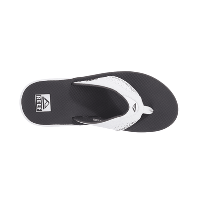 Reef Men's Fanning Bottle Opener Flip Flop Thong Sandal - Grey / White 3