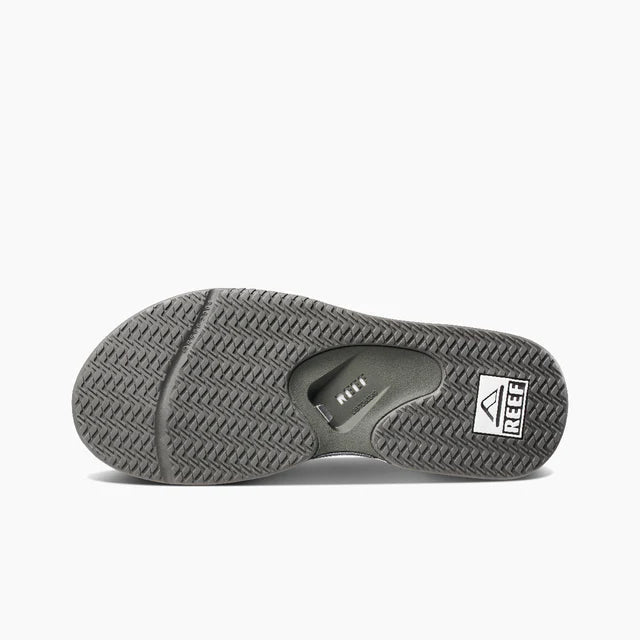 Reef Men's Fanning Bottle Opener Grey/White Flip Flop Sandal - Men's SandalReef