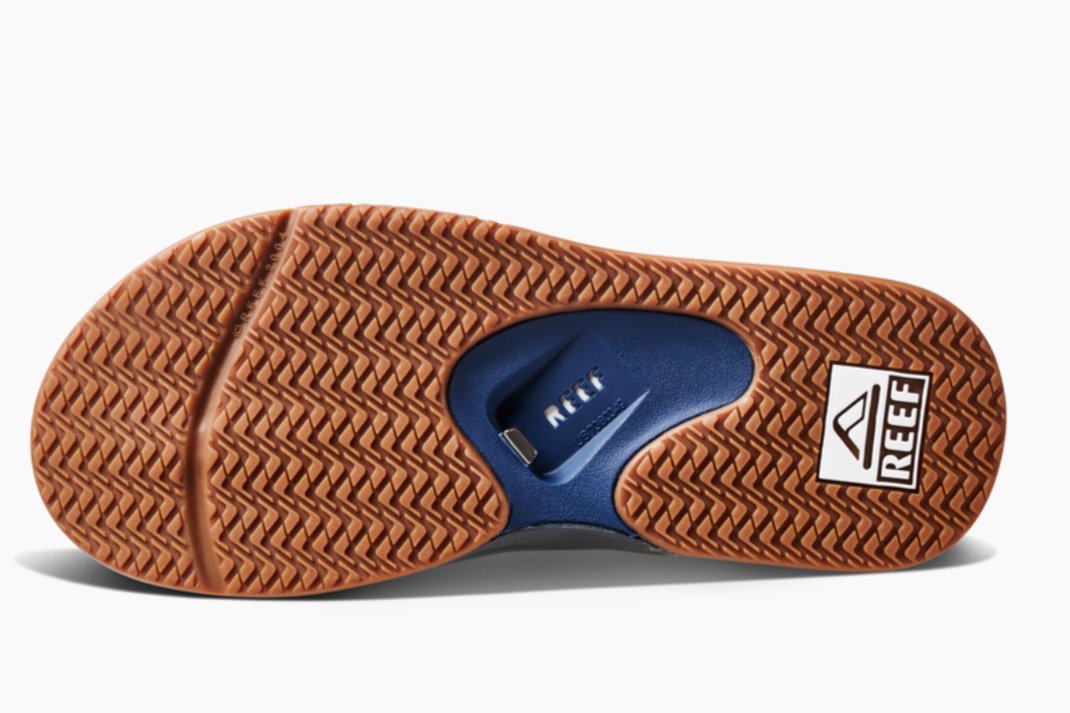 Reef Men's Fanning Bottle Opener Navy /Shadow Flip Flop Sandal - Men's SandalReef