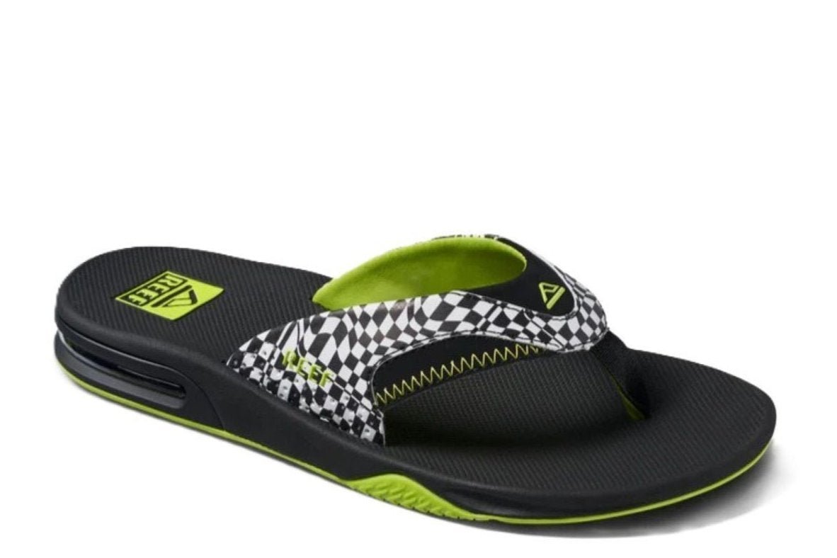 Reef Men's Fanning Bottle Opener SWELL CHECKERS Flip Flop Sandal - Men's SandalReef