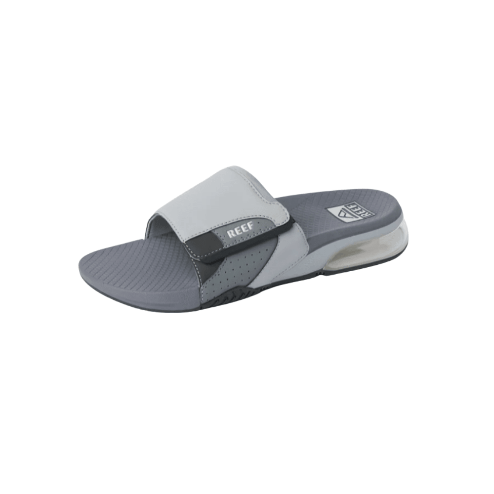 REEF Men’s Fanning Slide Water-Friendly Sandals – Grey 5
