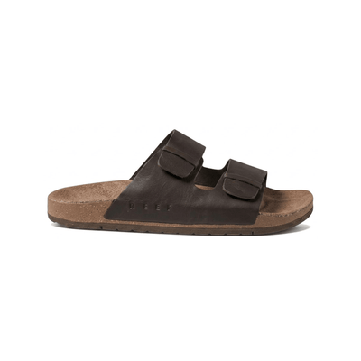 Reef Men's Ojai Two Bar Cushioned Footbed Brown Leather Sandal CJ5525 1