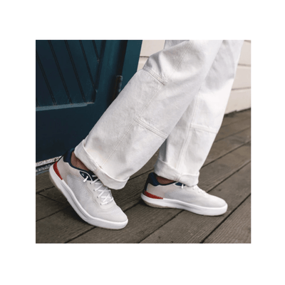 Reef Men's Shoreline Del Mar Breathable Knit Sneakers - Tan/White/Navy 3