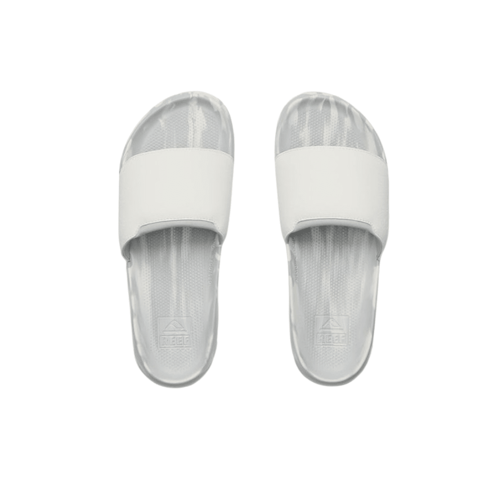 Reef Men's Tailslide Cushion Slide Sandals - White Grey Marble (CJ8559) 3