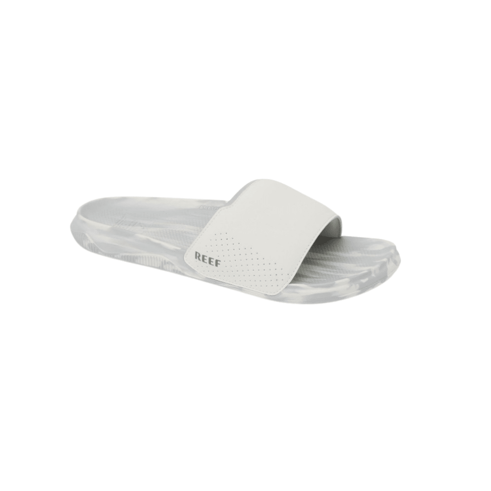 Reef Men's Tailslide Cushion Slide Sandals - White Grey Marble (CJ8559) 2