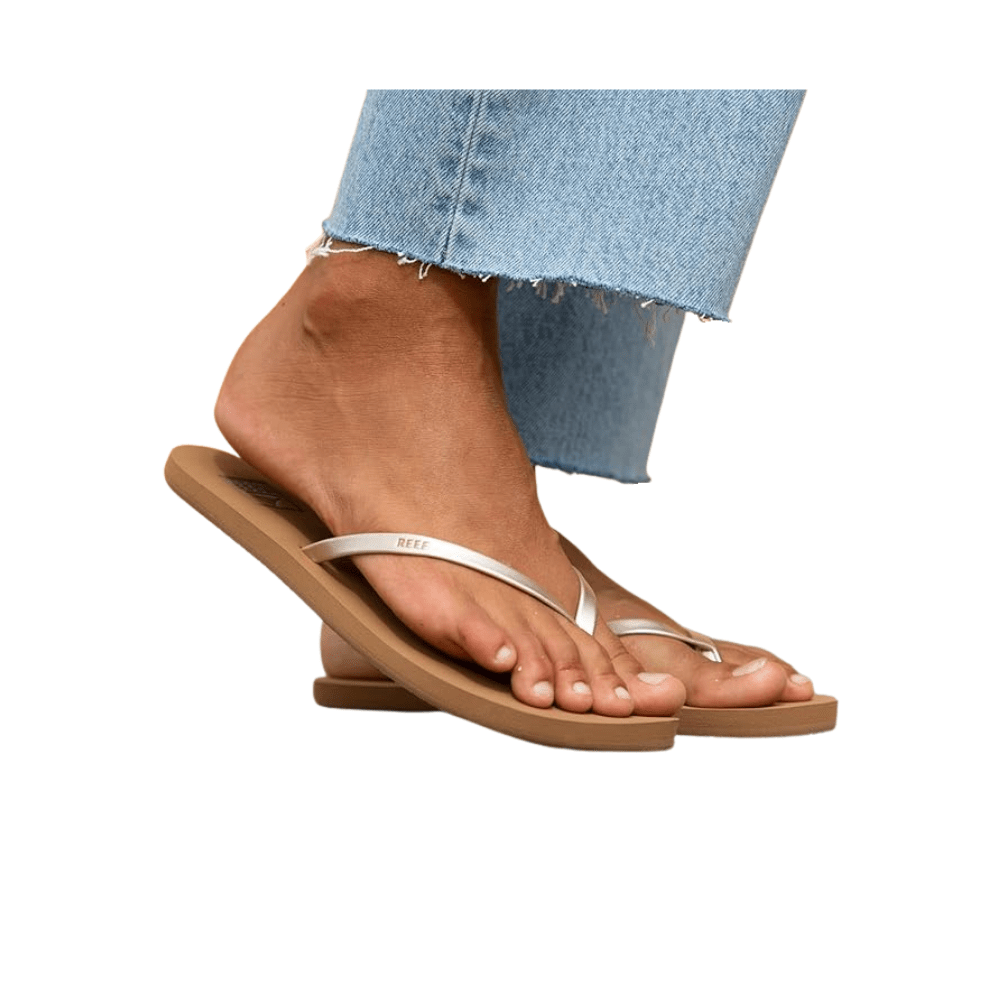 REEF Women's Bliss Nights Flip Flop Sandals - Chocolate Stripe 5