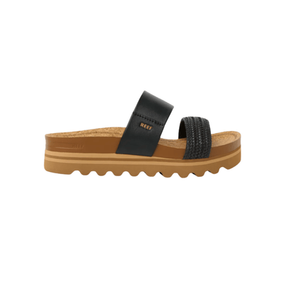 Reef Women's Cushion Vista Hi Sandal – Black Braid 1