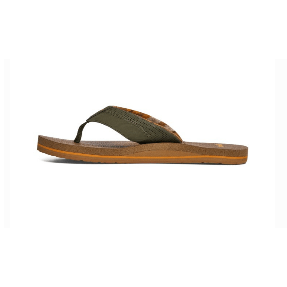 Sanuk Men's Beer Cozy IV Flip Flop - Dark Olive 5