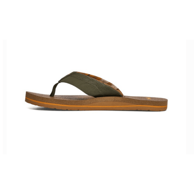 Sanuk Men's Beer Cozy IV Flip Flop - Dark Olive 5
