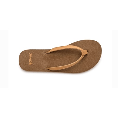 Sanuk Women's Yoga Joy II Flip Flop - Tan 4