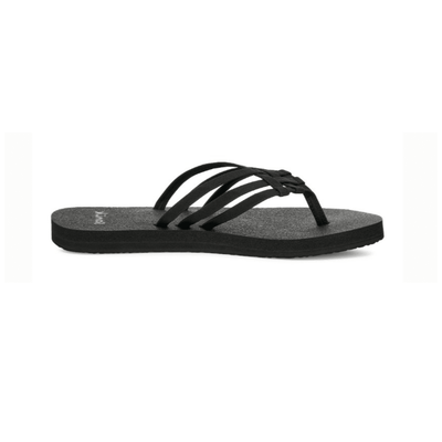 Sanuk Women's Yoga Sandy II Flip Flop - Black 1