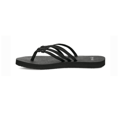 Sanuk Women's Yoga Sandy II Flip Flop - Black 5