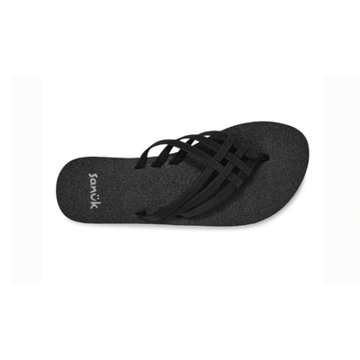 Sanuk Women's Yoga Sandy II Flip Flop - Black 3