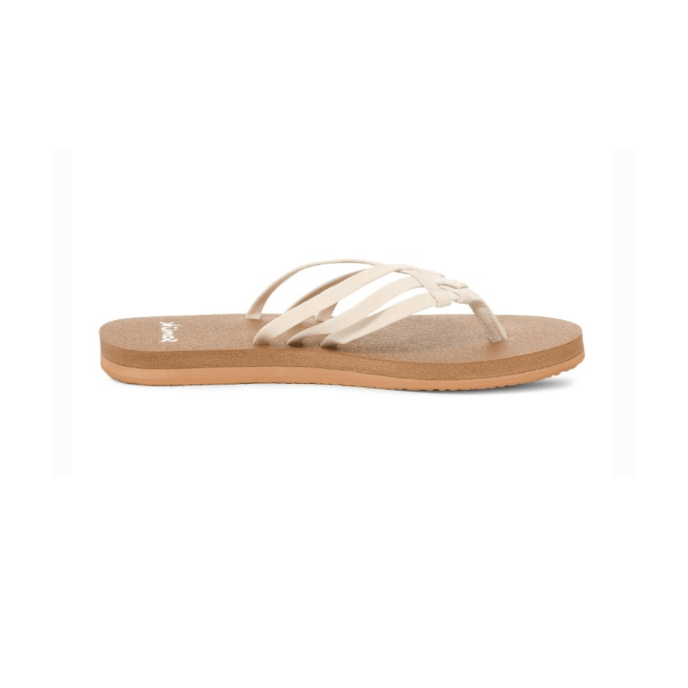 Sanuk Women's Yoga Sandy II Flip Flop - Tan / White 1
