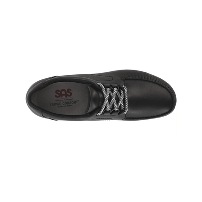 SAS Men's Bout Time LT Leather Lace-Up Shoe - Matte Black 3
