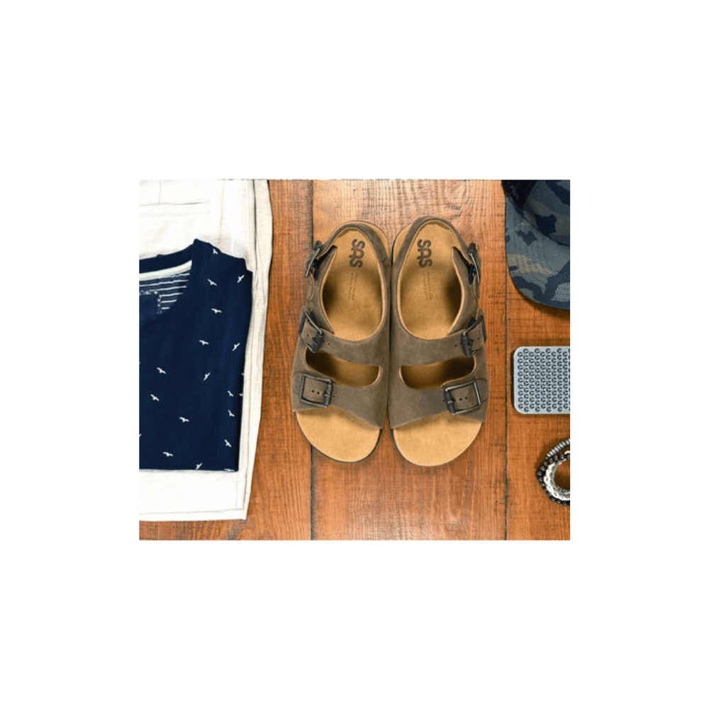 SAS Men's Bravo Heel Strap Sandal- Grizzly 7