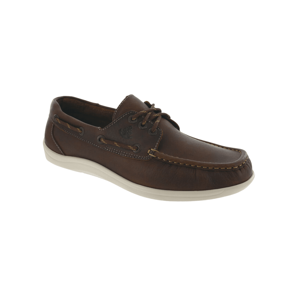 SAS Men's Decksider Lace-Up Boat Shoe - New Briar 1