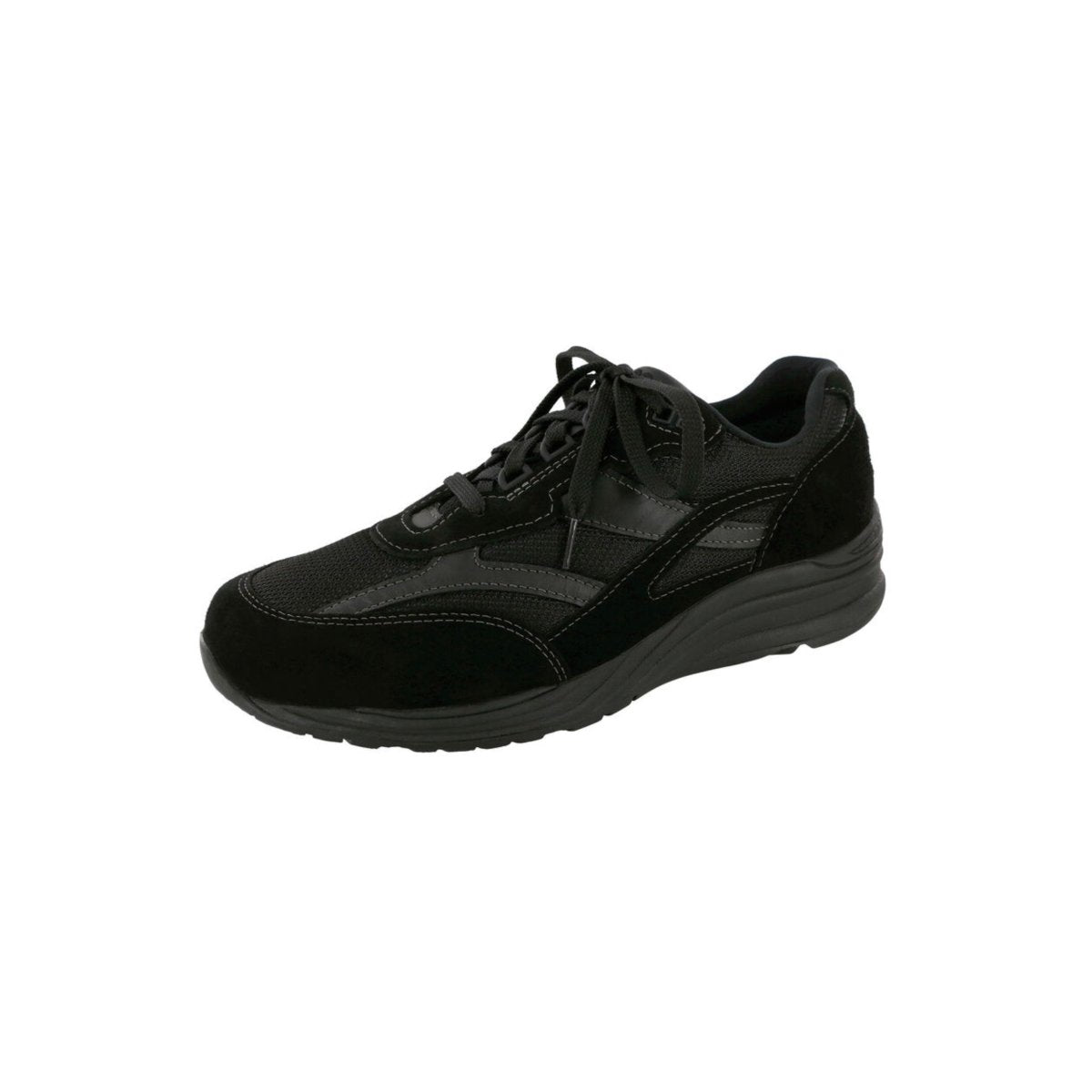 SAS Men's Journey Mesh Leather Active Walking Shoe – Black 7