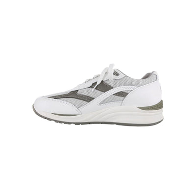 SAS Men's Journey Mesh Lightweight Sport Walking Shoe – White / Gray 7