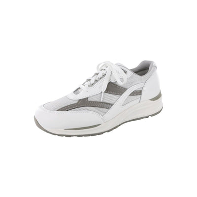 SAS Men's Journey Mesh Lightweight Sport Walking Shoe – White / Gray 8