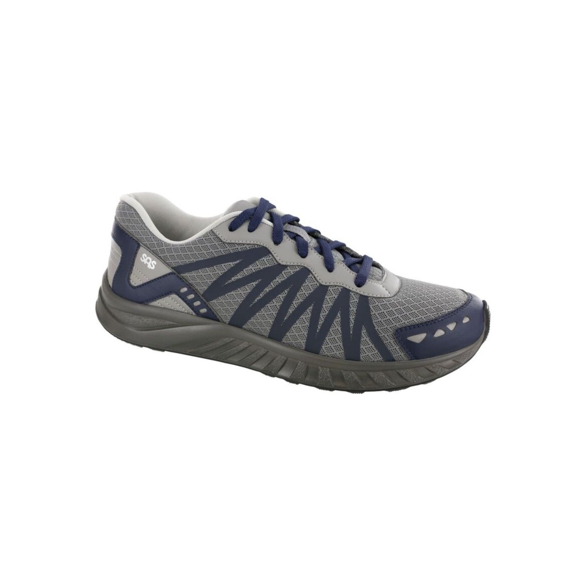SAS Men's Pursuit Supportive Performance Athletic Sneaker – Gray / Navy 1