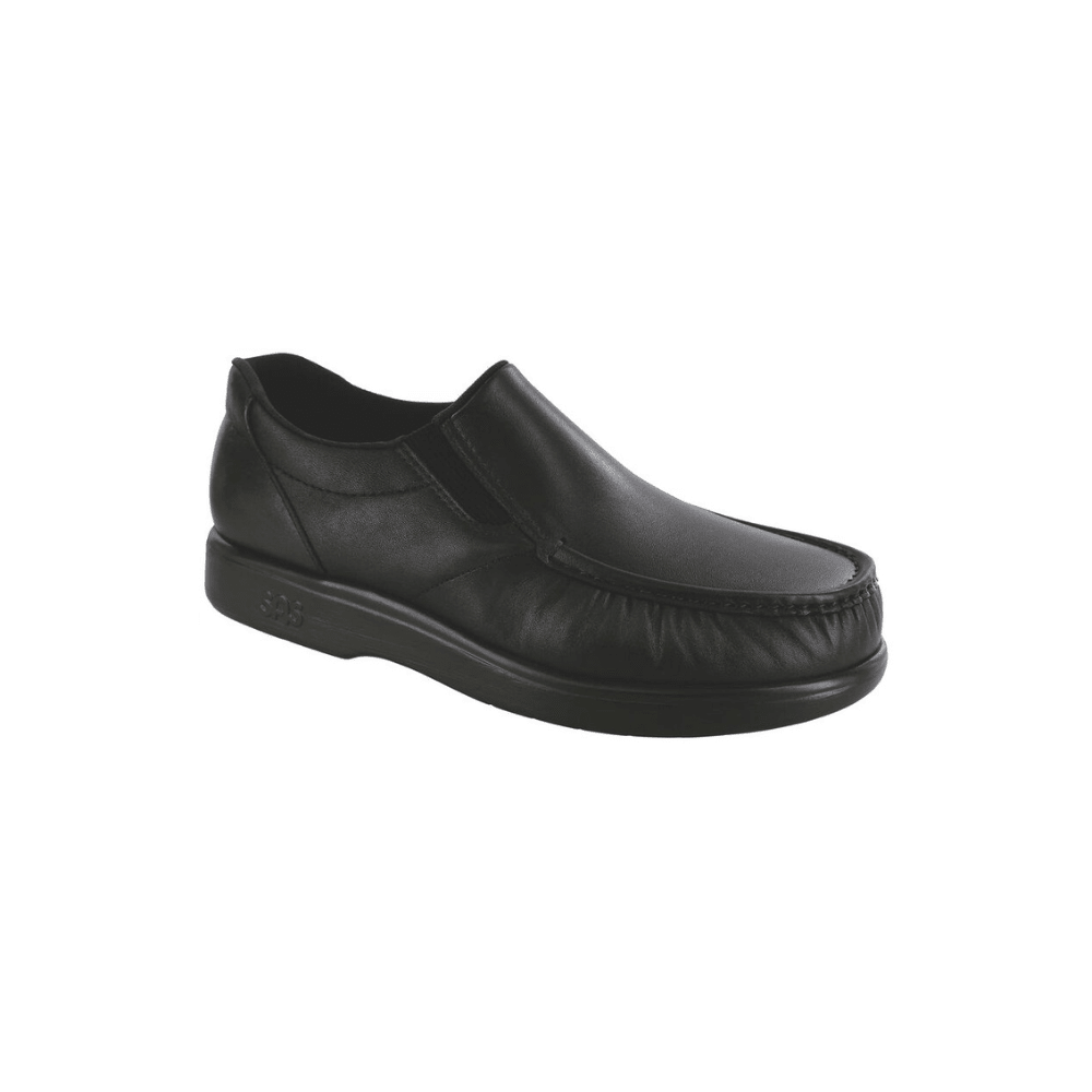 SAS Men's Side Gore - Leather Loafer - Black Smooth 1