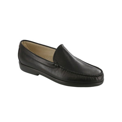 SAS Men’s Venetian Slip-On Leather Loafer Shoe – Black 1