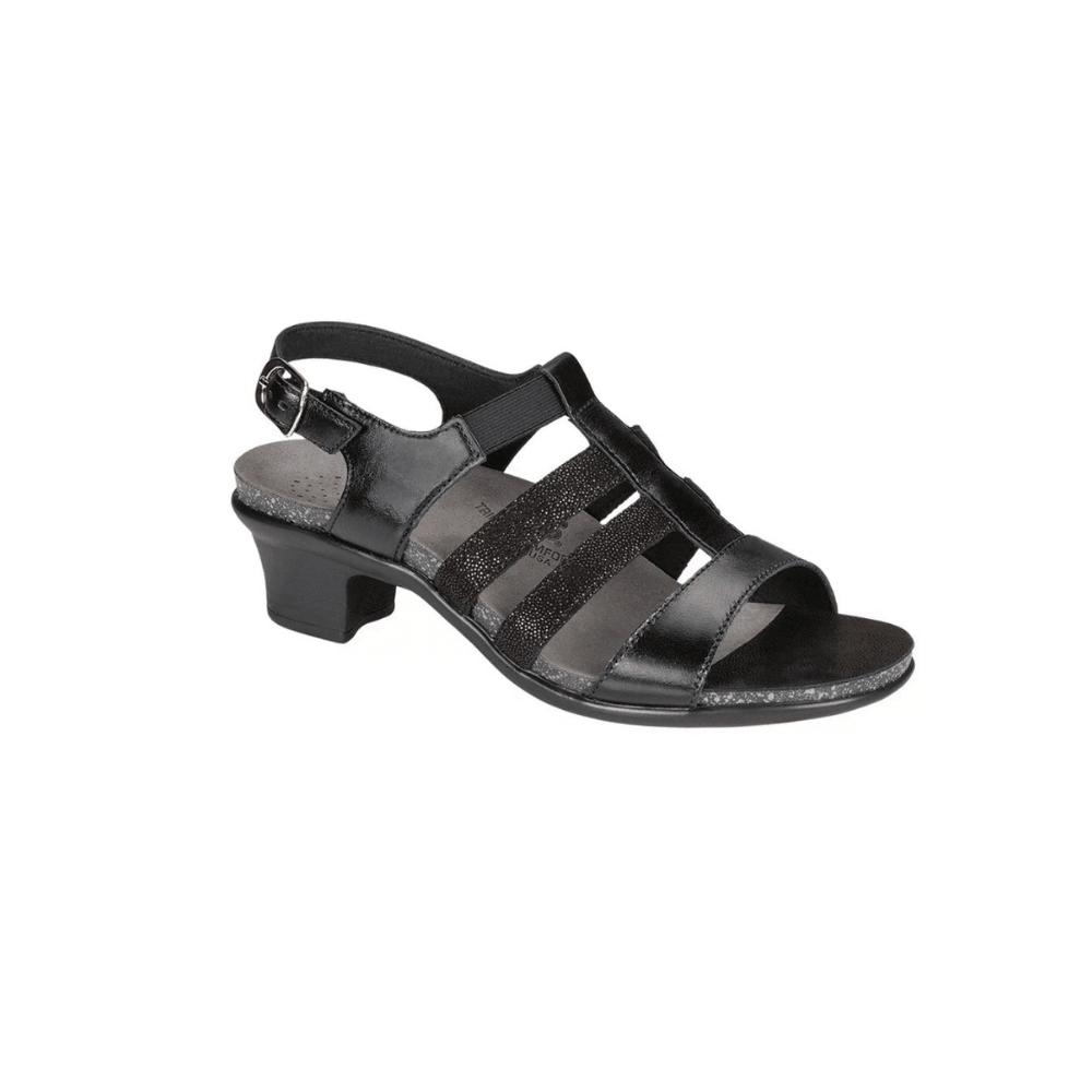 SAS Women's Allegro Strappy Dress Sandal - Black 1
