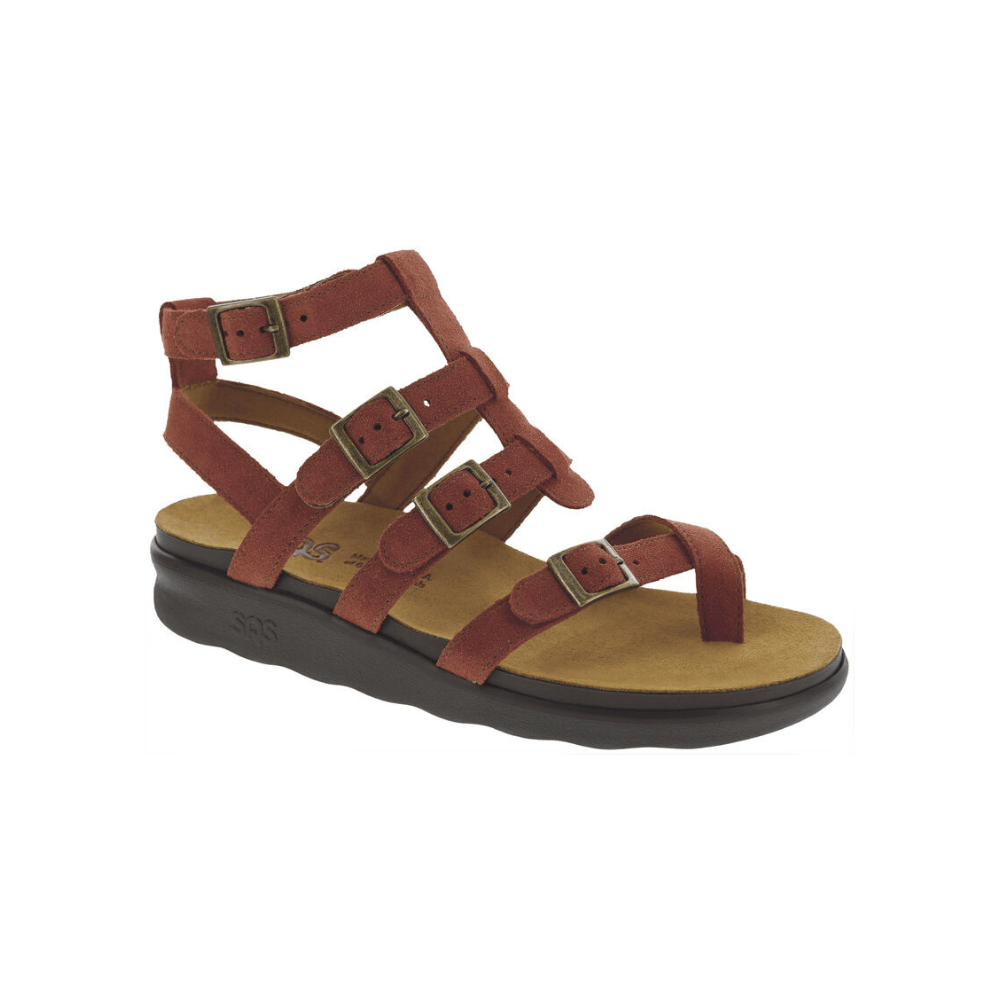 SAS Women’s Aria Sandal Ergonomic Comfort Gladiator - Rust 1