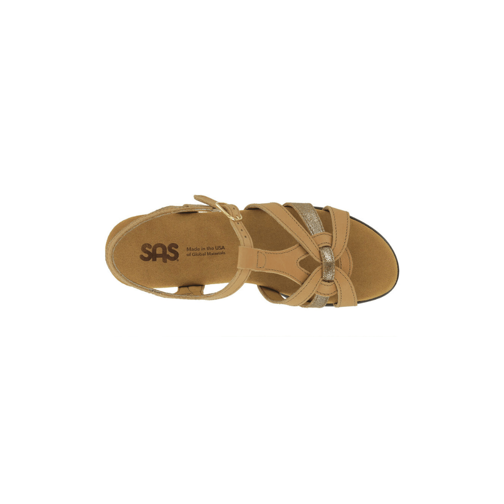 SAS Women's Aurora T-Strap Leather Sandal - Sparks 5