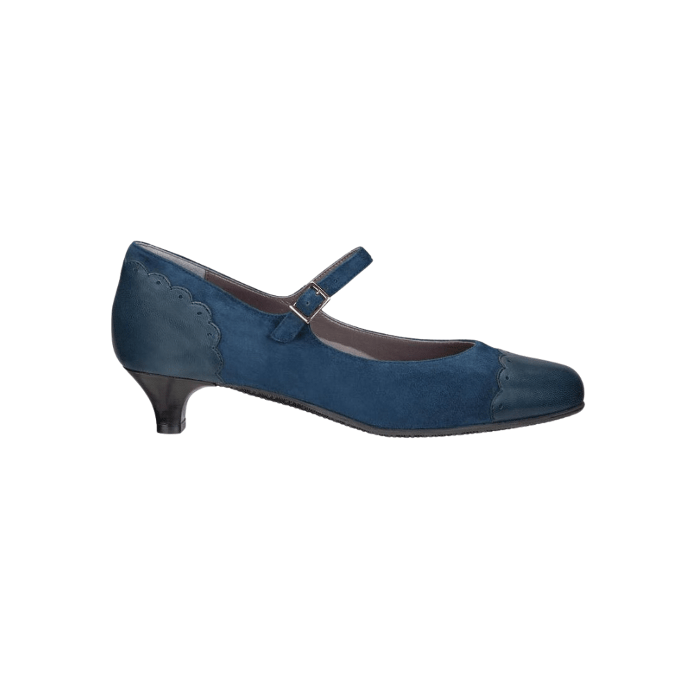 SAS Women's Cate Mary Jane Heel Comfortable Dress Shoe - Navy 3